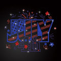 Manufacturer Rhinestone Custom Heat Transfer 4th of July