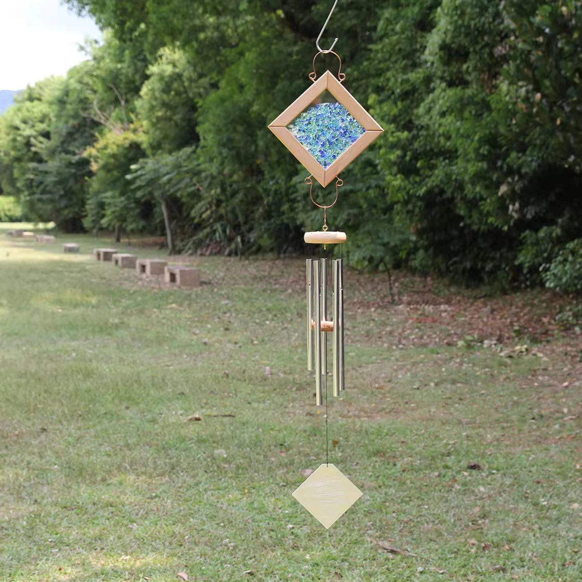 Wind Chimes Balloon Style Outdoor Wooden Glass Aluminum Hummingbird Feeder 9-Bar Ceramic Bird Memorial Azul Holiday Supplies