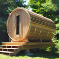 Newly Designed Outdoor Black Carbonized Pine Barrel Sauna with Sauna Accessories