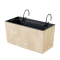 URBI CASE BETON EFFECT W pot dimensions (mm) 395x185x195 Cream color