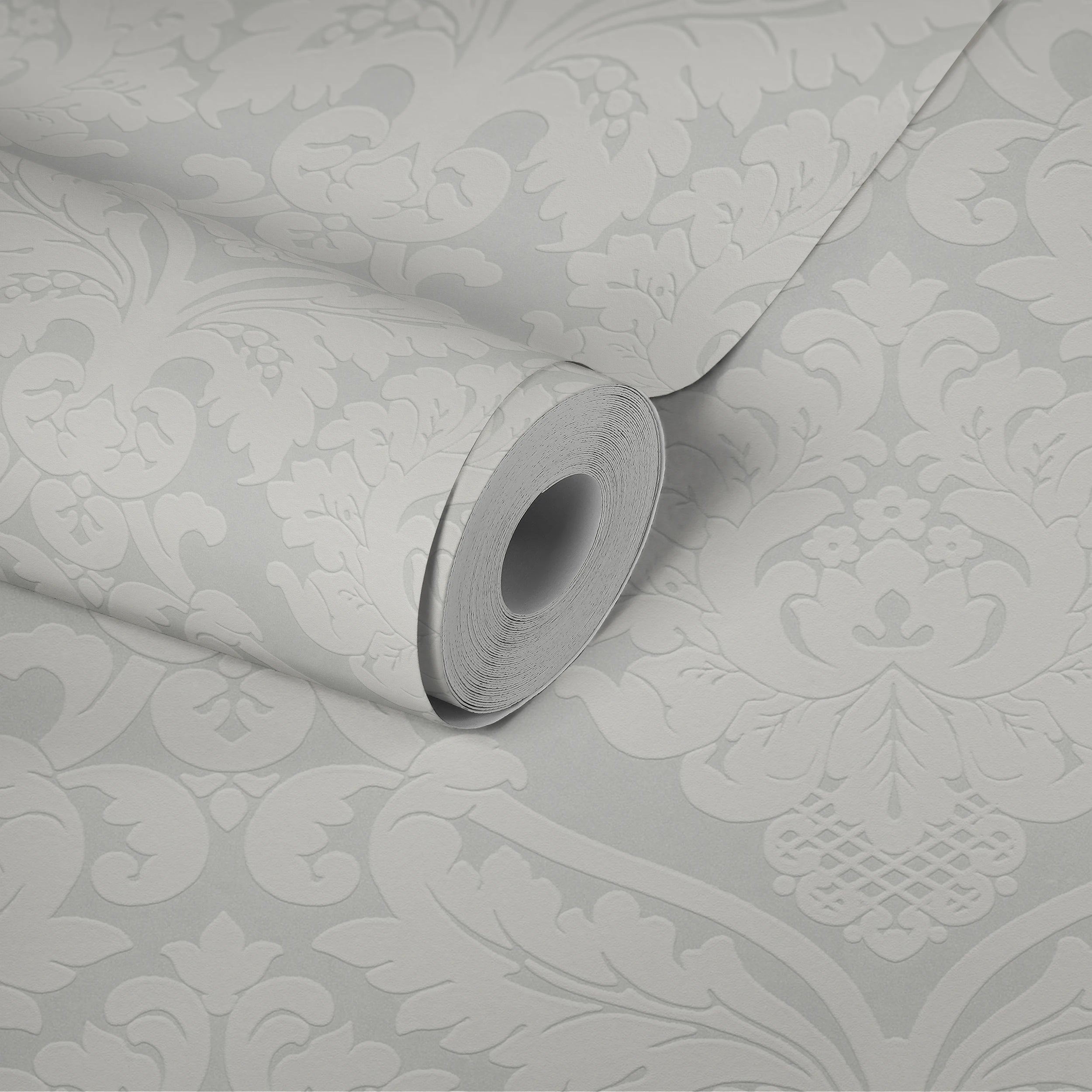 Made in Germany - Wallpaper Rolls White Metallic - Non Woven Vinyl - Wallpaper Home Decoration - 1005 X 053 m