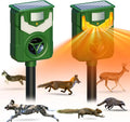 Solar Animal Repellent Ultrasonic Cat Deterrent Marten Deterrent up to 8m Range Motion Sensor 13.5 to 45kHz Dog Bird Fox Rat