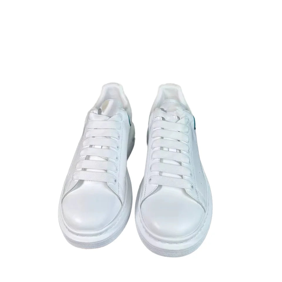 Men Genuine Leather Low Cut Urban Sneakers Toe Box Design Lace-Up Closure Comfortable Lightweight Walking Shoes High Espadrilles
