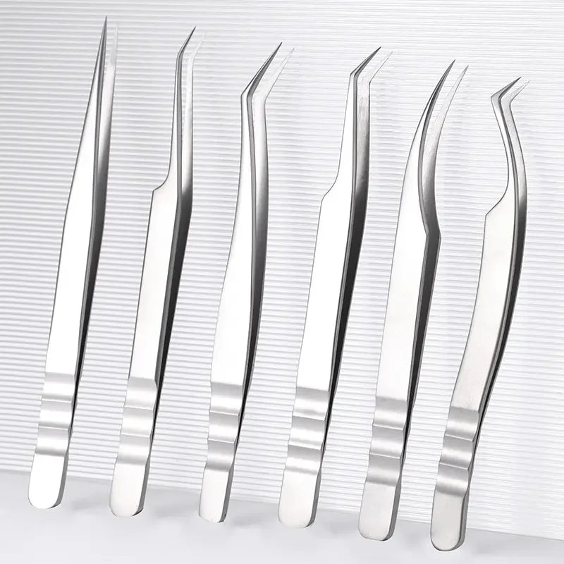 MASSA Professional High Precision Wavy Shape Grafting Eyelash Extension Tweezers Custom Supported with Pointed Tip