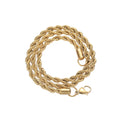 Wholesale Christian Zircon Fashion Jewelry Unisex Women's Hip Hop Brass Necklace Chocker 5mm Silver Plated Rope Link Chain Gift