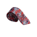 Red Paisley Pattern Italian Tie