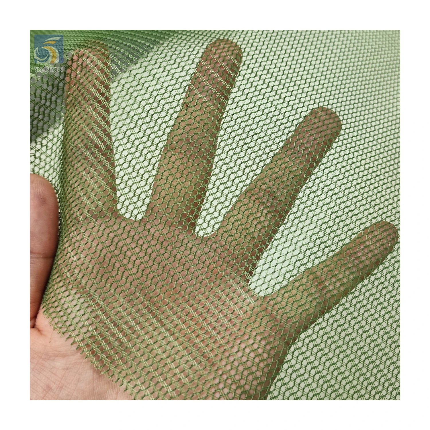 YX133 Environmental Certification 135gsm 100% Polyester Rpet Fabric Recycled Hard Mesh Fabric for Cap Bags