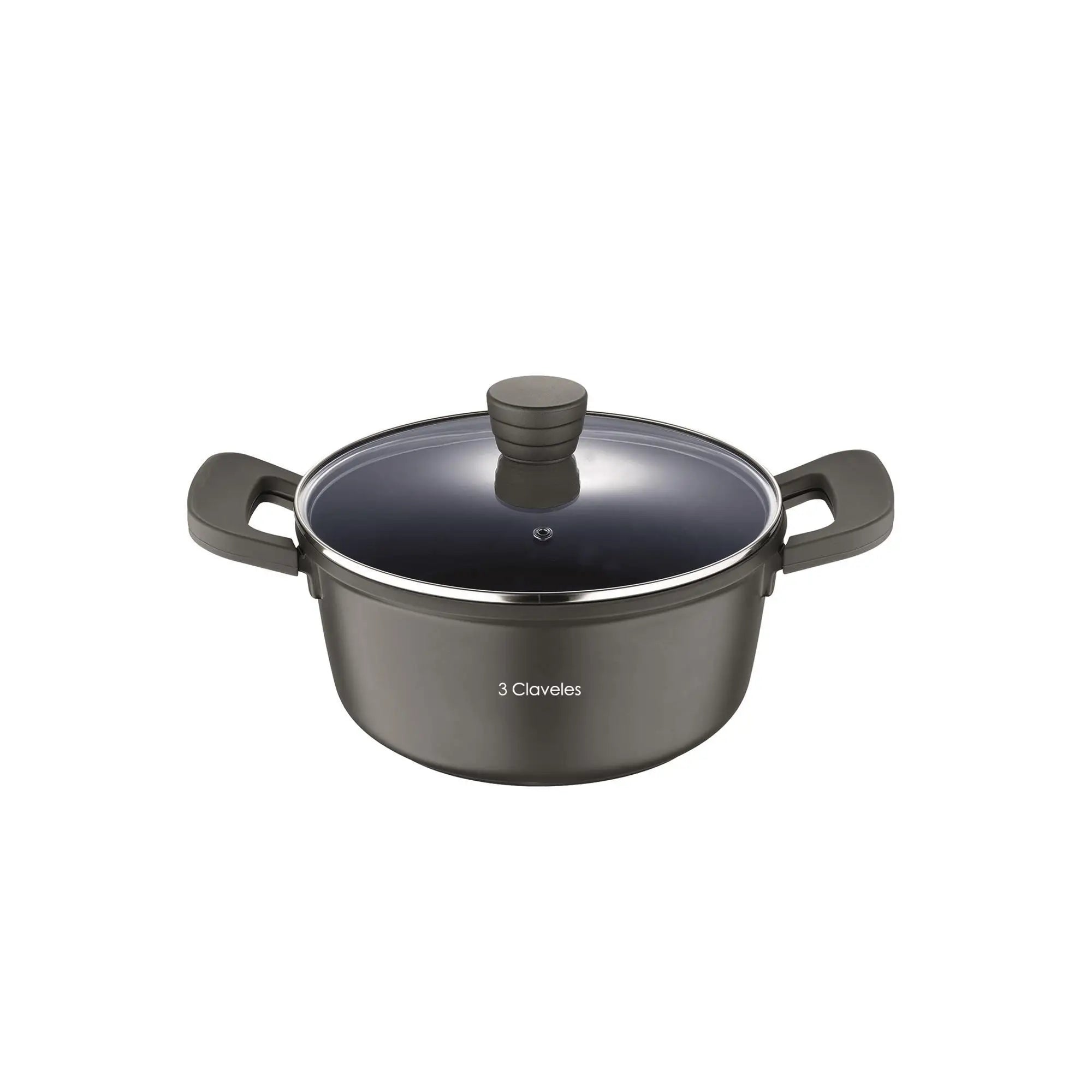 Casserole with lid 20cm and 2.5L in non-stick cast aluminum 3Claveles