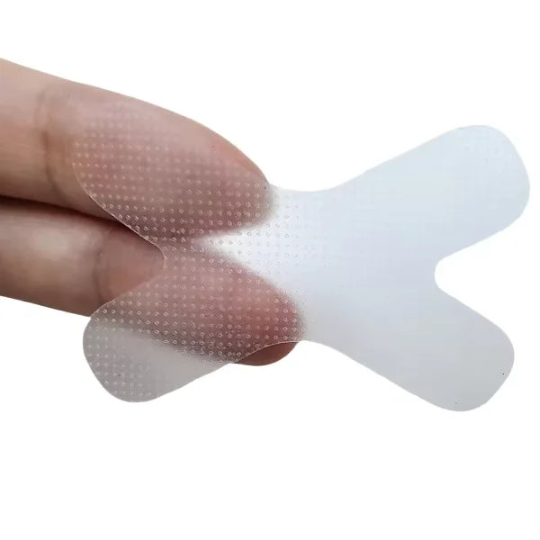X Shape Anti-Snore Transparent PE Mouth Tape Hypoallergenic Latex Free & Gentle on Skin Adhesive Tape for Nasal Breathing