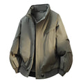 Oem Customized logo Design Trendy winter thickened warm solid color loose coat workwear flight collar puffer jacket
