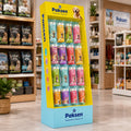 Custom Printed Cardboard Hook Floor Display Stand for Cat Snack Paste Pet Food Pet Supply POP Rack MegaBDM