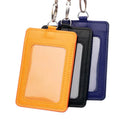 Luxury Neck Id Holder Leather Pu Card Holder Leather Credit Card Sleeve Exhibition Card Lanyard Holder