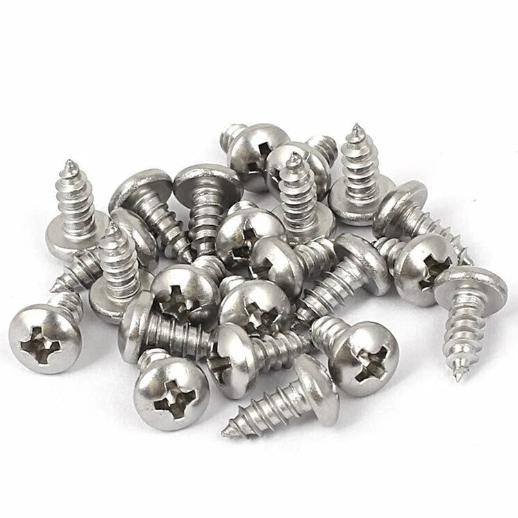 M2.2 M2.3 M2.6 M3 M3.5 M3.9 M4 M4.2 M4.8 #6 #8 #10 Stainless Steel A2 Sheet Metal Wood Phillips Pan Head Self Tapping Screws