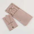Luxury Microfiber Jewelry Bag Jewelry Pouch With Insert Gift Bag Velvet Necklace Pouch With Insert Pad With Logo