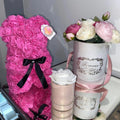 Rose Teddy Bear 25cm 60cm 70cm 40cm Rose Bear Romantic Rose Foam Teddy Bear for Valentine Gifts