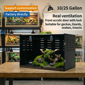 Hebei Hanze International Trade Flat Pack PVC Terrarium 16x16x24Inch Snake Crested Gecko Breeding Custom Reptile Houses