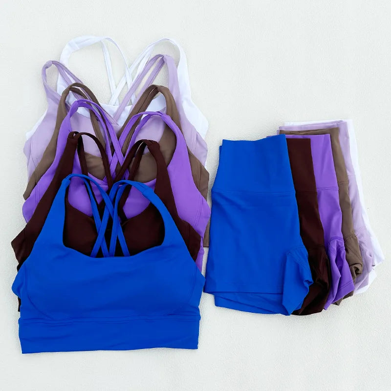 GC 2pcs Yoga Suits Sports Clothes for Woman Workout Sets for Women Sports Wear Sports Set Scrunch Gym Socks Women MegaBDM