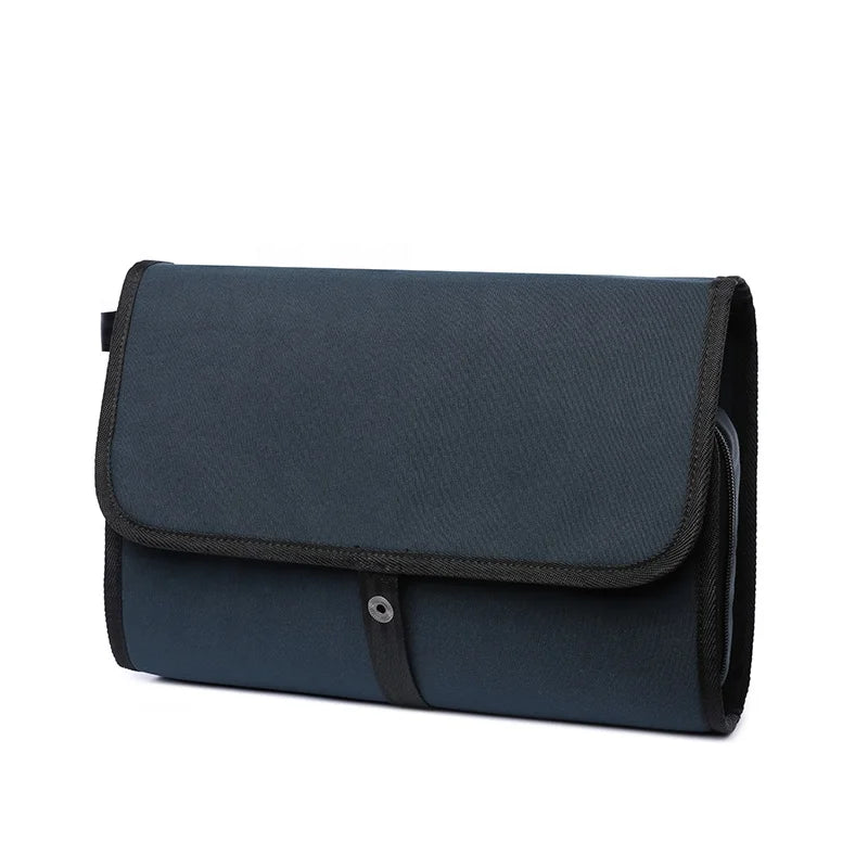 ZUOLUNDUO Wholesale Polyester Striped Eco Friendly Cosmetic Bags Travel Cosmetic Toiletries Bag