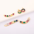 Wholesale Classic Children's 18K Gold Plated Colorful Gemstone Charms Infinity & Geometric Shapes for DIY Jewelry Making Gift