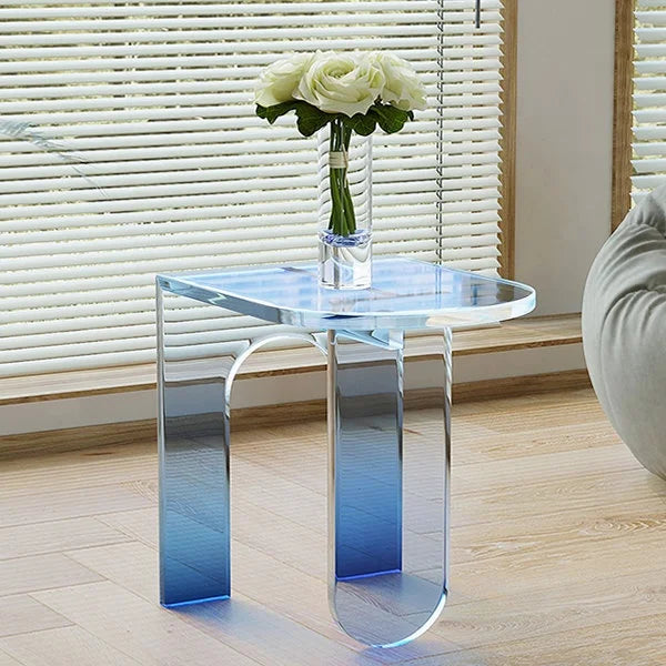Manufacturer Factory OEM Customized Modern Ins Gradient Color Arch Shaped Bedside Table Acrylic Side Table