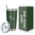 Customizable 20oz Stainless Steel Tumbler with Lid Powder Coated Travel Coffee Cup Thermal Insulated Mug for On-the-Go Use
