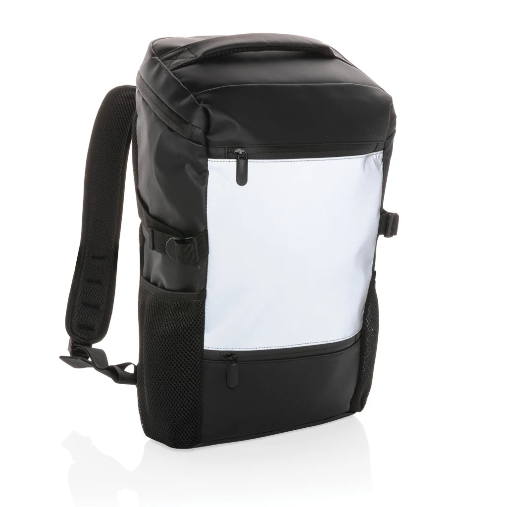 Promotional Reflective Laptop Backpack for Increased Visibility and Security While Traveling