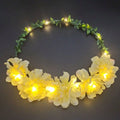 Luminous LED Flower Wreath Headband Crown Party Hair Band Accessory