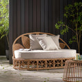 All-weather Outdoor Furniture Hotel Patio Rope Rattan Sofa Set Rope Weaving Garden Sofa Backyard Garden Sofa Couch