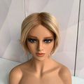 Ready to Ship T8-12/22 Blonde Silk Top Short Pixie Cut Wig Replacement European Raw Hair Human Hair for Women