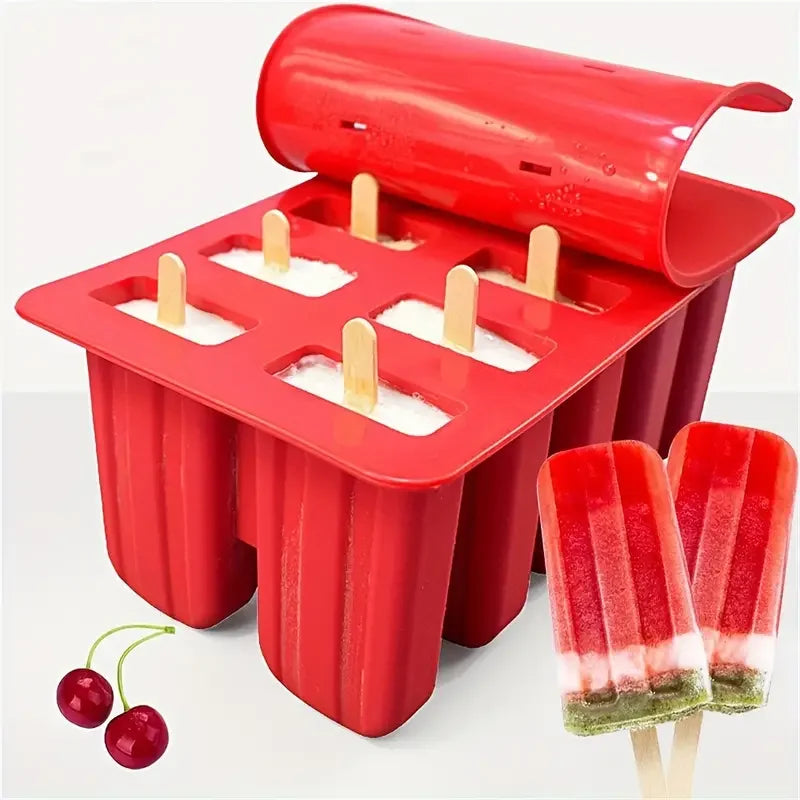 Homemade Popsicle Silicone Popsicle Maker Free of BPA Comes With 50 Sticks 10 Reusable Sticks