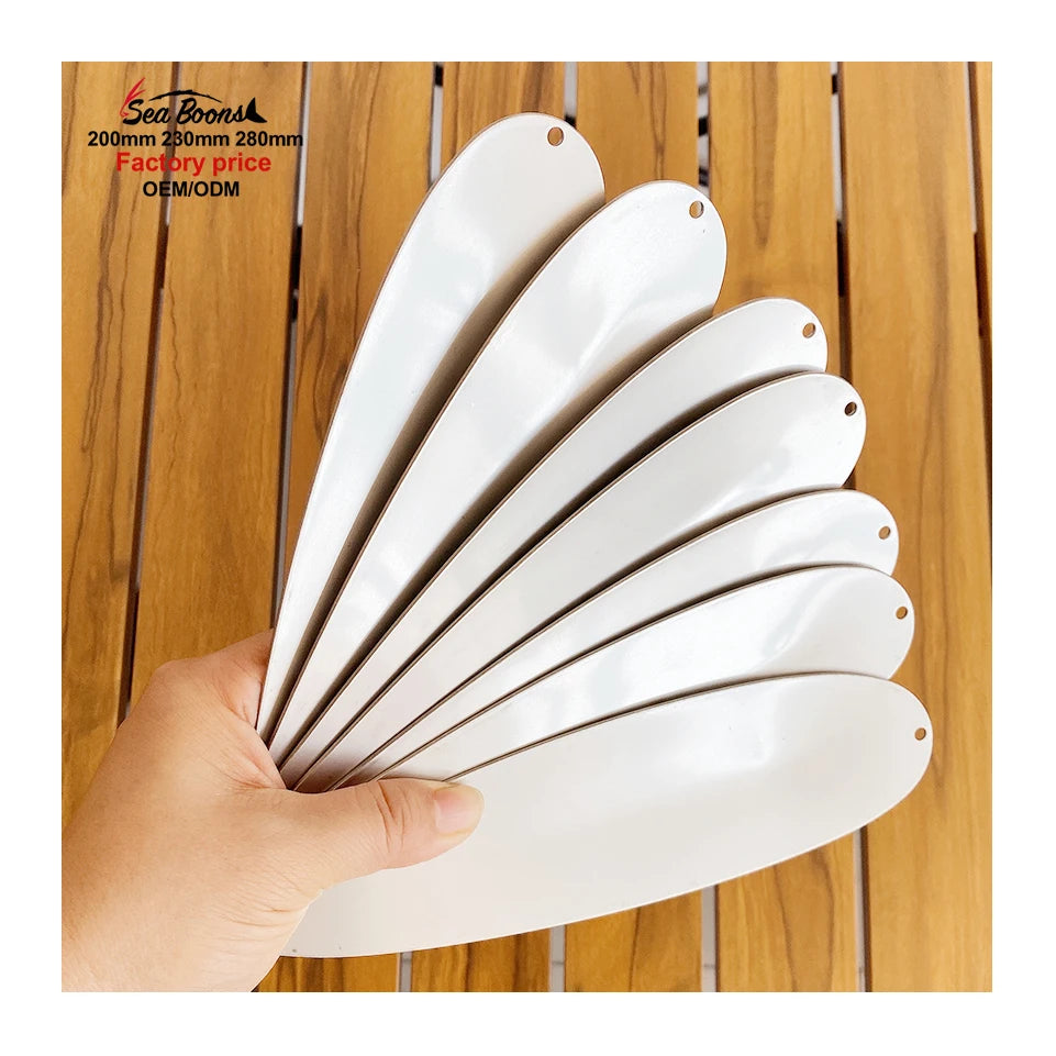 New 8" 9" 11" 304 Stainless Steel Flutter Spoon Blank Unpainted Fishing Lure for River and Lake Fishing Blank Spoon Lures