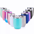 Factory Customized Fashion Egg Shaped Durable Double Wall Stainless Steel Vacuum Tumbler Leakproof Lid 360ml Eco-Friendly Party