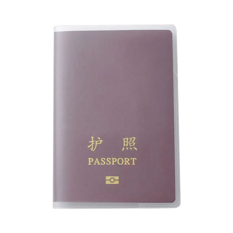 2025 Wholesale Transparent Passport Holder ID Card Waterproof Travel PVC Clear Passport Holder for Business