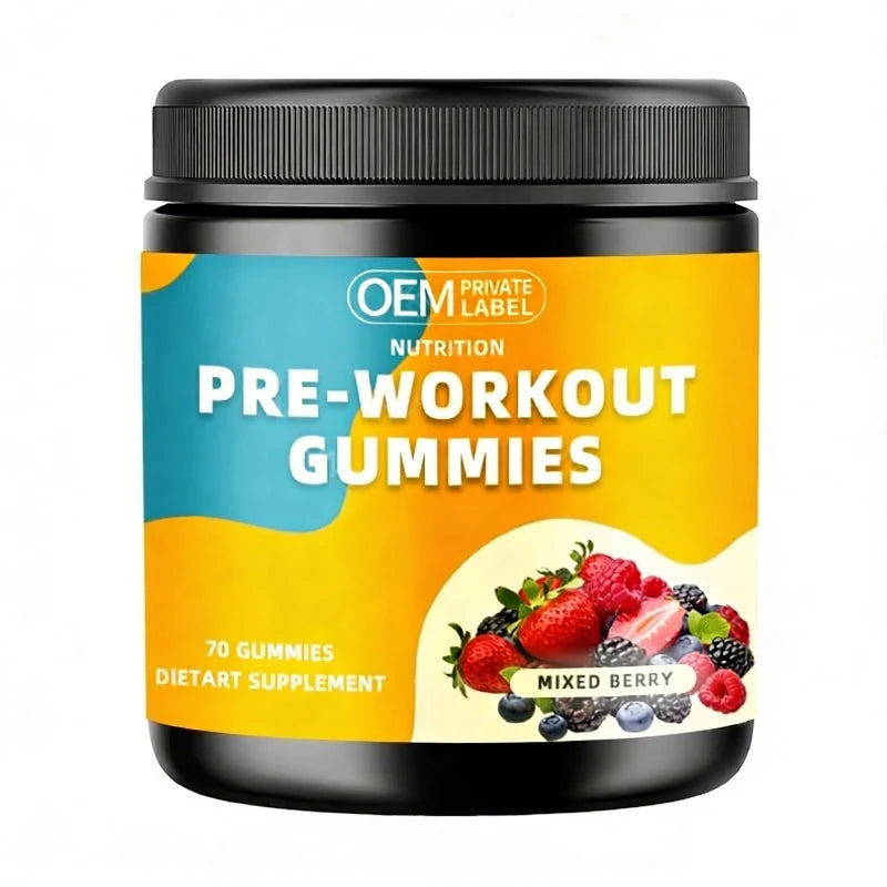 Private Label Amino Energy Gummies With Amino Acids Pre Workout/post Workout Supports Focus Muscle Recovery