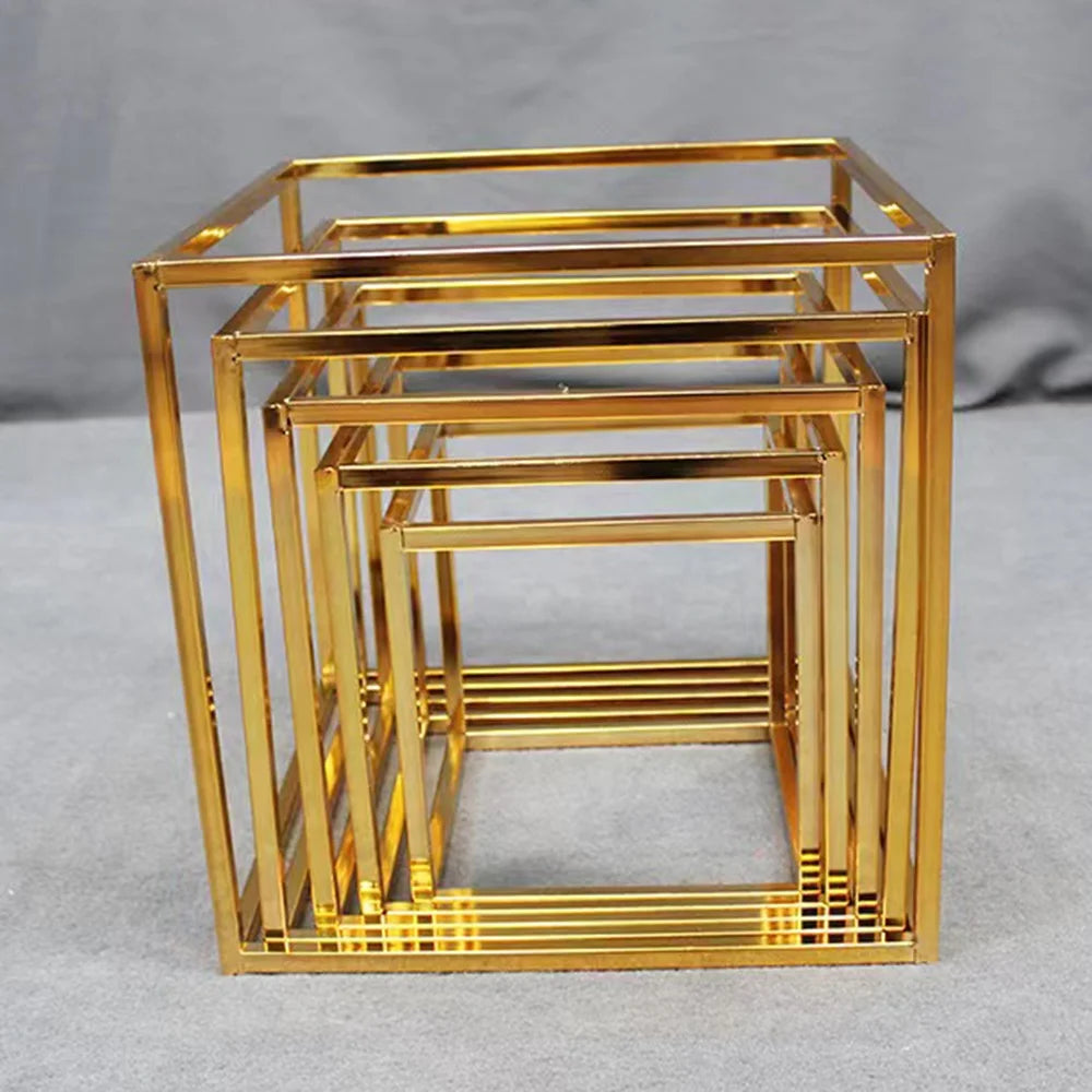 2026 Hot Sale 5pcs Gold Geometric Centerpieces for Wedding