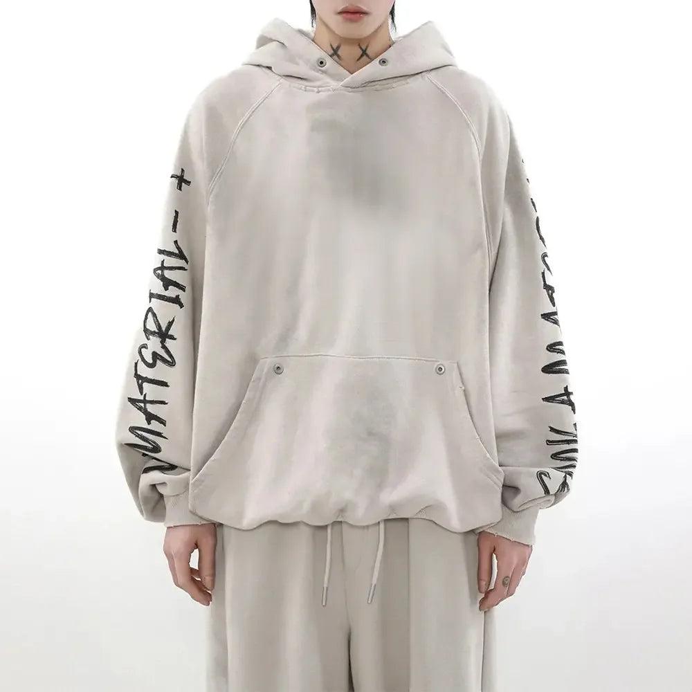 Custom Hoodies Oversize Paint Splatter  Boxy Fit Cotton Fleece Hoodie for Men