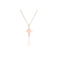 925 Sterling Silver North Star Fine Pendant Necklace Made in Turkey