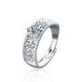 XJZ071 Full Moissanite Diamond Row Women's Ring Fancy Wedding Rings Original Sterling Silver Fine Jewelry for Women 2025