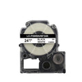 Tatrix SF24K LC-F6WBN/BF26K Fabric Iron-on Label Tape Black on White for Epson LW & King Jim SR  Series Label Printer
