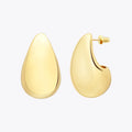 LILIFLOR Latest 18K Gold Plated Brass Jewelry Glossy Hollow Raindrop Ear Studs for Women Hop Hip Accessories Earrings E231503