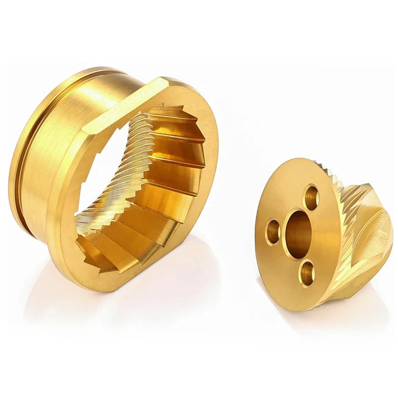 Custom Coffee Machine Parts Titanium Coated Stainless Steel Grinding Burrs Coffee Machine Conical Burr Replacement Set for Jura