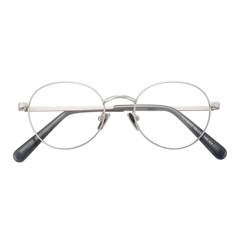 New Classic Round Eye Glasses Frames Optical Fashion Computer Eyewear for Men and Women Stylish Metal Glasses
