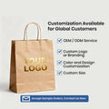 Custom Logo Print Shopping Kraft Paper Bags with Logo Handle for Luxury Gift Paper Shopping  Bag Clothing Brand Packaging HONPAK