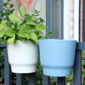 Railing Hanging Planter Pots Plastic Balcony Fence Flower Pots | Outdoor Hanging Plant Pot in Small & Large Sizes