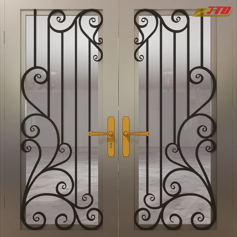 Luxury Iron Front Doors From Vietnam Supplier Combining Exterior Style and Interior Value for Modern Homes