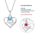 D652 Sterling Silver Infinity Heart Necklace with Zircon Pendant Perfect Anniversary Present for Women and Mom for Parties