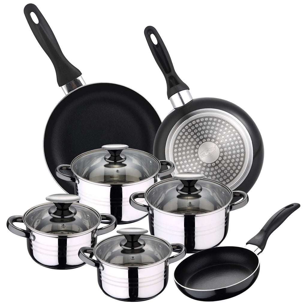 SIP 8pc Cookware Set + Set of 3 frying pans 16/20/24