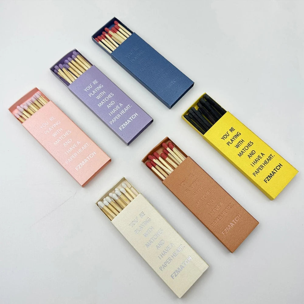 Personalized Classic Safety Luxury Fancy Eco-Friendly Durable Stick Matchbox Logo Printing for Brand Wholesale Cigar Matches