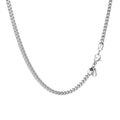 Classical Non-Tarnish Stainless Steel Silver Plated 4MM Franco Chains Necklace for Men Anniversary Gift