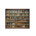 Modern Hanging Butterfly Box Set-Made in Germany Canvas Art Wooden Stretcher Frame Colourful Brown Wall Mural for Home Decor